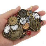 20PCS Steampunk Watch Face Charm for Jewelry Making