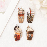 8Pcs Halloween Charms Acrylic Earring Pendant DIY Accessory