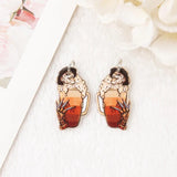 8Pcs Halloween Charms Acrylic Earring Pendant DIY Accessory