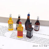 10pcs Mini Wine Bottle Resin Charms 3D Pendant For Earring DIY Jewelry