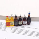 10pcs Mini Wine Bottle Resin Charms 3D Pendant For Earring DIY Jewelry