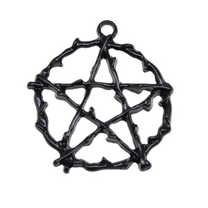 10pcs Antique Silver Pentagram Charms for Jewelry Making