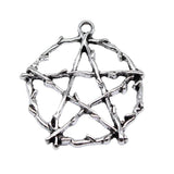 10pcs Antique Silver Pentagram Charms for Jewelry Making
