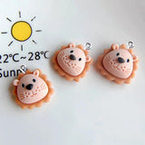 10Pcs Cartoon Animals Resin Charms for DIY Jewelry Making