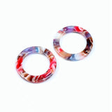 Leopard Print Tortoise Shell Earring Charm Acrylic Beads Boho Finding