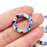 Leopard Print Tortoise Shell Earring Charm Acrylic Beads Boho Finding