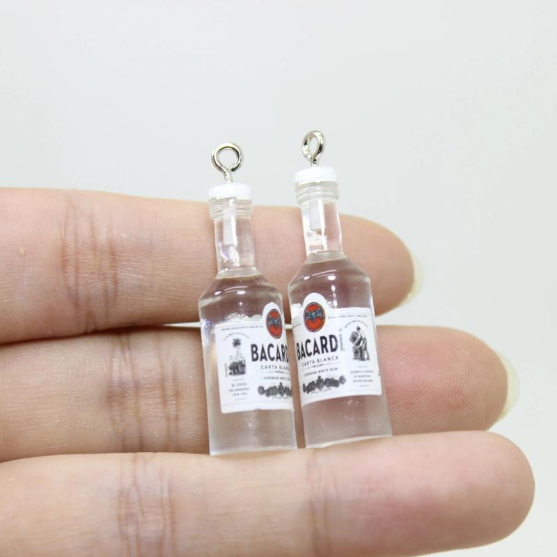 10Pcs Drink Bottle Resin Charm Pendant DIY Jewelry Making Accessories