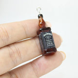 10Pcs Resin Alcohol Charm 3D Bottle Pendant DIY Jewelry Making Accessory