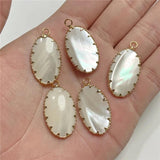 Mother-of-pearl Shell Charm Pendant for Jewelry Making
