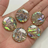 Mother-of-pearl Shell Charm Pendant for Jewelry Making