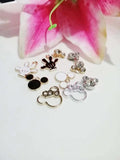 20PCS Mixed Bear Head Rhinestone Pendants Charms Craft DIY Jewelry Findings