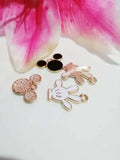 20PCS Mixed Bear Head Rhinestone Pendants Charms Craft DIY Jewelry Findings