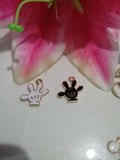 20PCS Mixed Bear Head Rhinestone Pendants Charms Craft DIY Jewelry Findings