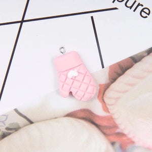 10pcs Baking Gloves Resin Charms DIY Jewelry Findings Keychain Earring