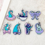 8Pcs Tentacles Spooky Charms Coffin Plant Power Earring Pendant Necklace DIY