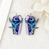 8Pcs Tentacles Spooky Charms Coffin Plant Power Earring Pendant Necklace DIY