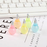 10Pcs Luminous Light Bulb Resin Charms Pendants Jewelry Making DIY Craft