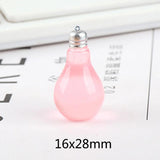 10Pcs Luminous Light Bulb Resin Charms Pendants Jewelry Making DIY Craft