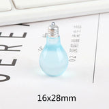 10Pcs Luminous Light Bulb Resin Charms Pendants Jewelry Making DIY Craft