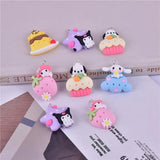 10Pcs Dog Cake Resin Charms for DIY Jewelry Making