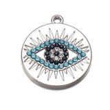 10pcs Evil Eye Charms with Zircon for Jewelry Making