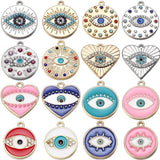 10pcs Evil Eye Charms with Zircon for Jewelry Making