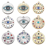 10pcs Evil Eye Charms with Zircon for Jewelry Making