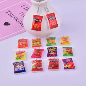10pcs Mini Snack Resin Charms Earring Keychain Necklace Pendant