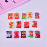 10pcs Mini Snack Resin Charms Earring Keychain Necklace Pendant