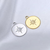 18mm*21mm Stainless Steel Star Pendant Charms 3pcs/Lot