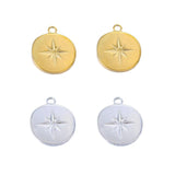18mm*21mm Stainless Steel Star Pendant Charms 3pcs/Lot