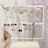 Earring Stand Holder With Wooden Tray Jewelry Display Organizer