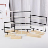 Earring Stand Holder With Wooden Tray Jewelry Display Organizer