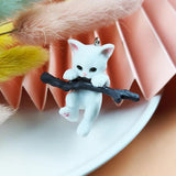 6pcs Branch Cat Backpack Dog Charms for DIY Jewelry Making