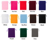 10Pcs 5x7 Velvet Bag Drawstrings Small Jewelry Gift Display Pouches Flannel Sach