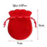 10pcs Velvet Bag Drawstring Pouch Jewelry Packing Bags Wedding Gift F3991