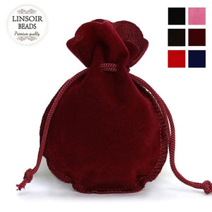 10pcs Velvet Bag Drawstring Pouch Jewelry Packing Bags Wedding Gift F3991