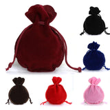 10pcs Velvet Bag Drawstring Pouch Jewelry Packing Bags Wedding Gift F3991