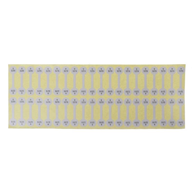 100Pcs Paper Jewelry Sticker Ring Size Tag Labels Display Cards