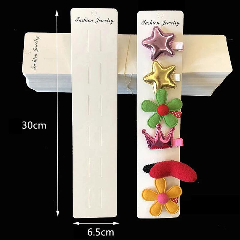 20pcs Hair Clip Cards Hair Accessories Display Card Multi-style Packaging Tag