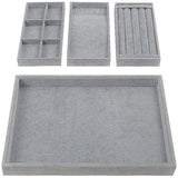 Stackable Jewelry Organizer Trays Drawer Insert - Earring Ring Necklace Storage