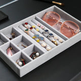 Stackable Jewelry Organizer Trays Drawer Insert - Earring Ring Necklace Storage