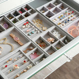 Stackable Jewelry Organizer Trays Drawer Insert - Earring Ring Necklace Storage