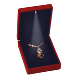 LED Light Jewelry Display Case Premium Pendant Necklace Wedding Supplies