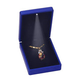 LED Light Jewelry Display Case Premium Pendant Necklace Wedding Supplies