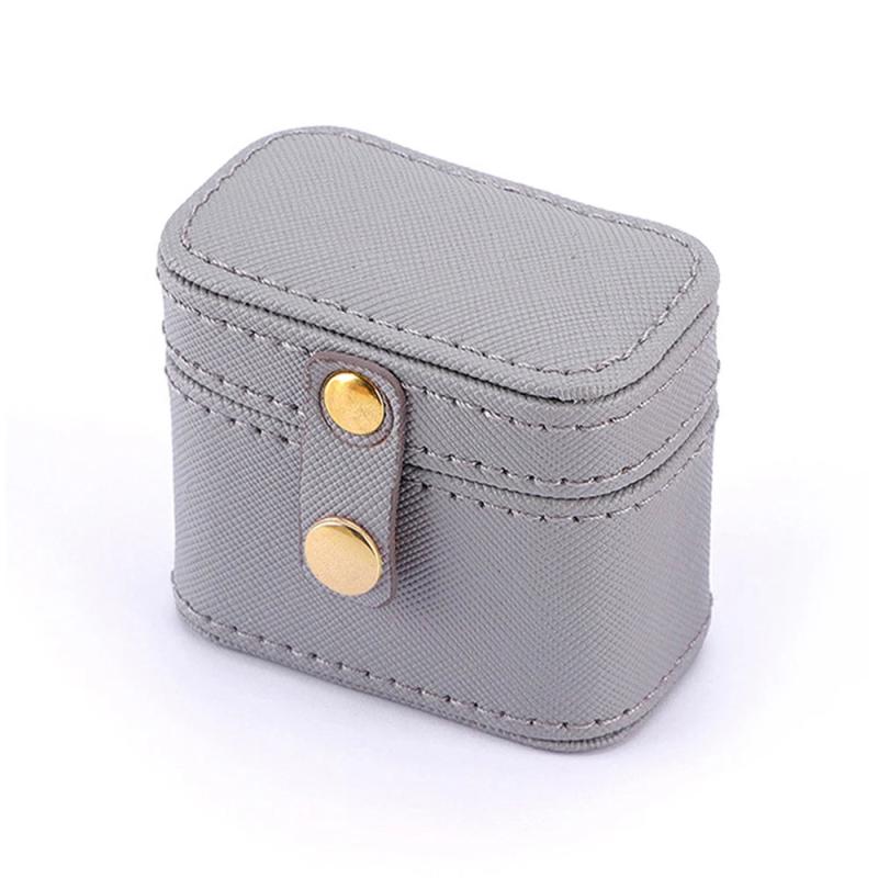 Mini Jewelry Display Case Ring Box Cabinet Armoire Portable Organizer