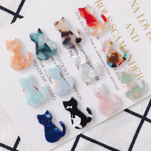 10pcs 25mm Cat Acrylic Charms Pendant DIY Jewelry Accessories