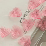 10Pcs Pink Heart Charms DIY Jewelry Making Earrings Necklace Pendant