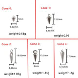 20 pcs Stainless Steel Cone Earring Necklace Pendant Jewelry Making Components