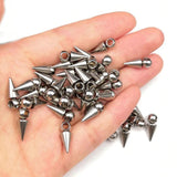 20 pcs Stainless Steel Cone Earring Necklace Pendant Jewelry Making Components